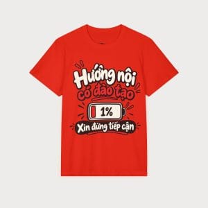 Vietnamese Funny T-Shirt — "Hướng nội có đào tạo - Xin đừng tiếp cận" Graphic Tee